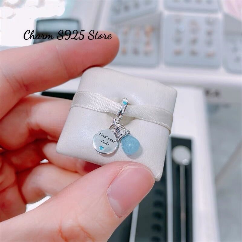 CHARM PAN ALE BÓNG ĐÈN PHÁT SÁNG BẠC S925 CAO CẤP