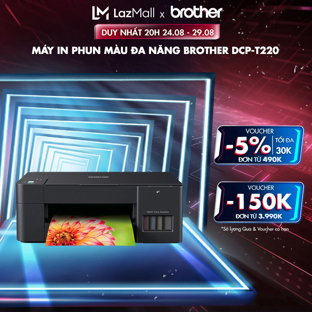 Máy in phun màu đa năng brother dcp-t220