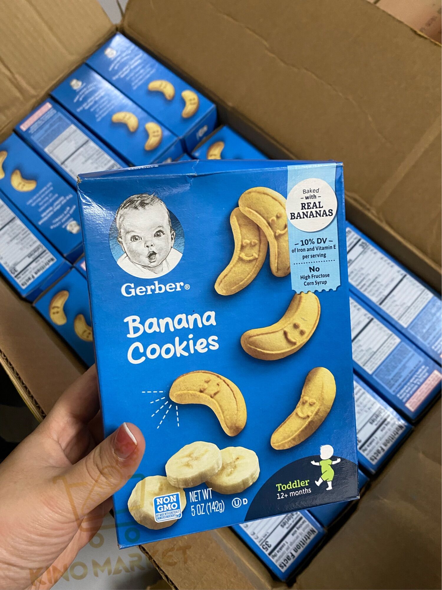 Bánh quy vị chuối gerber banana cookies cho bé 12m+ 4/23