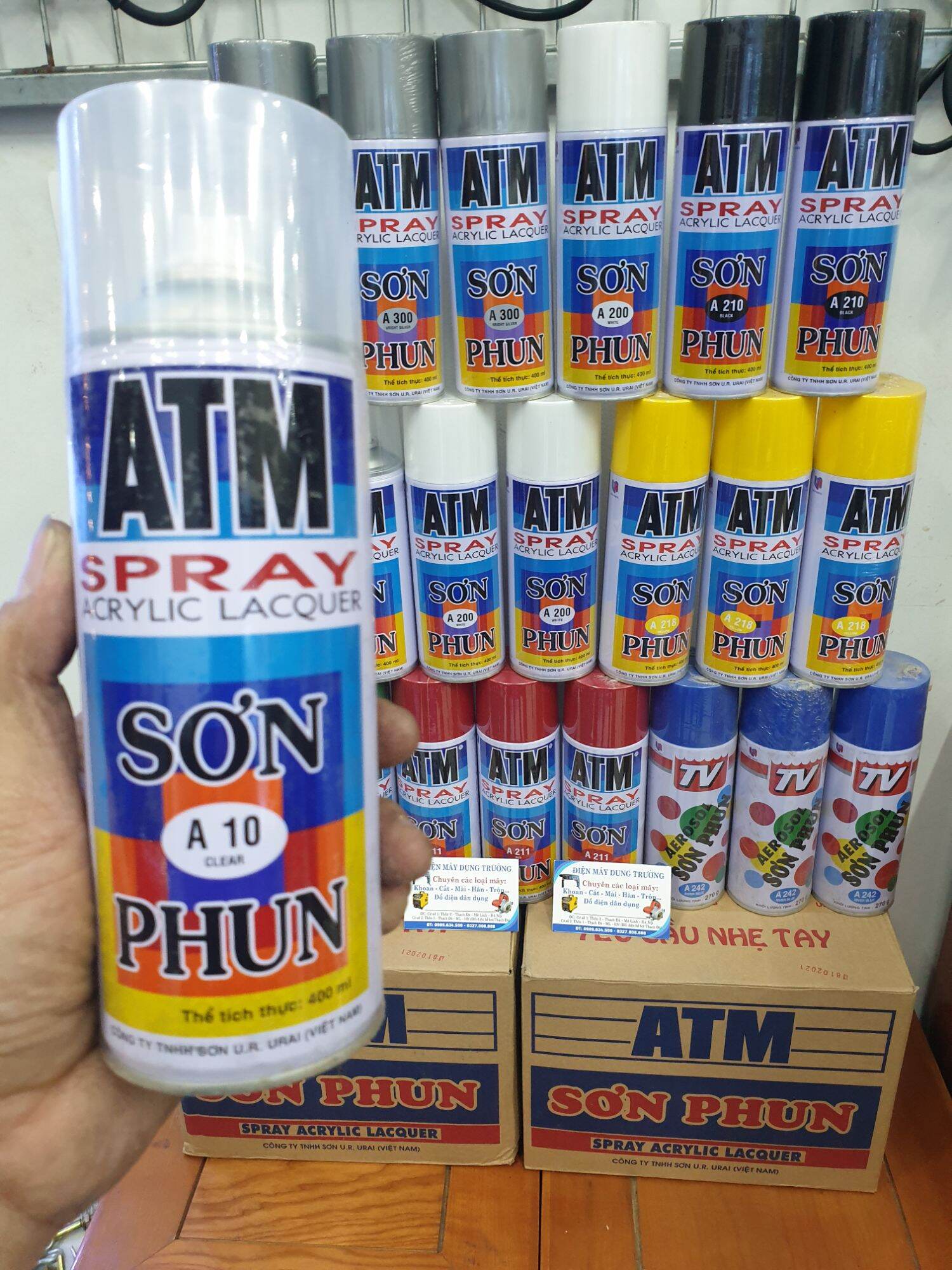Sơn phun dạng xịt ATM ,TV các màu