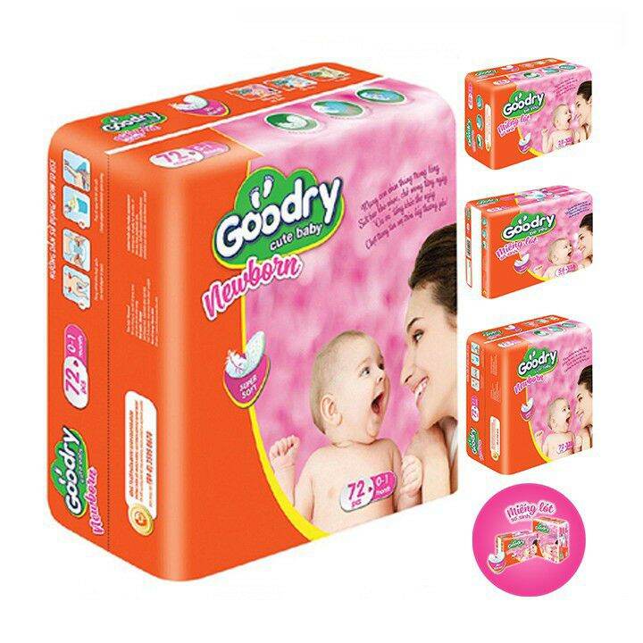 Miếng lót sơ sinh goodry newborn 72 miếng ( 0 - 1 tháng )
