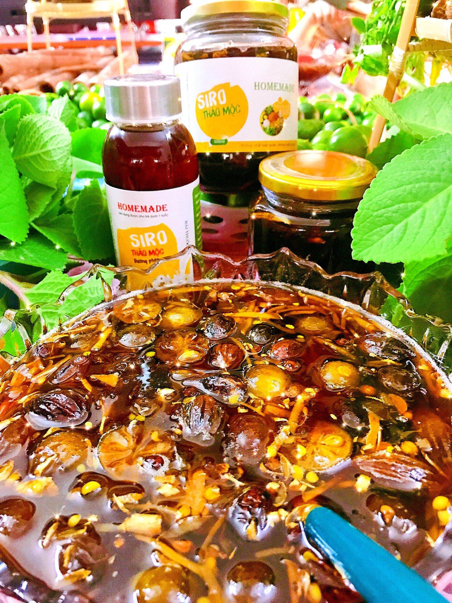 Siro ho thảo mộc home made hũ lớn 500ml