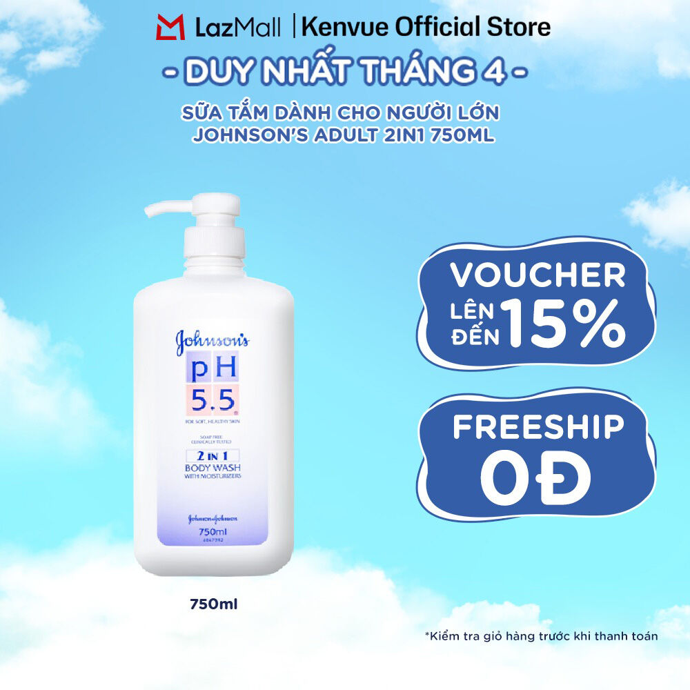 Sữa Tắm Người Lớn 2 Trong 1 Ph5.5 - Dung Tích 750ml
