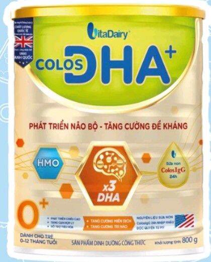 [ Có mã QR tích xu ] Sữa bột Vitadairy Colos DHA 0+ 800g (Date 2026)