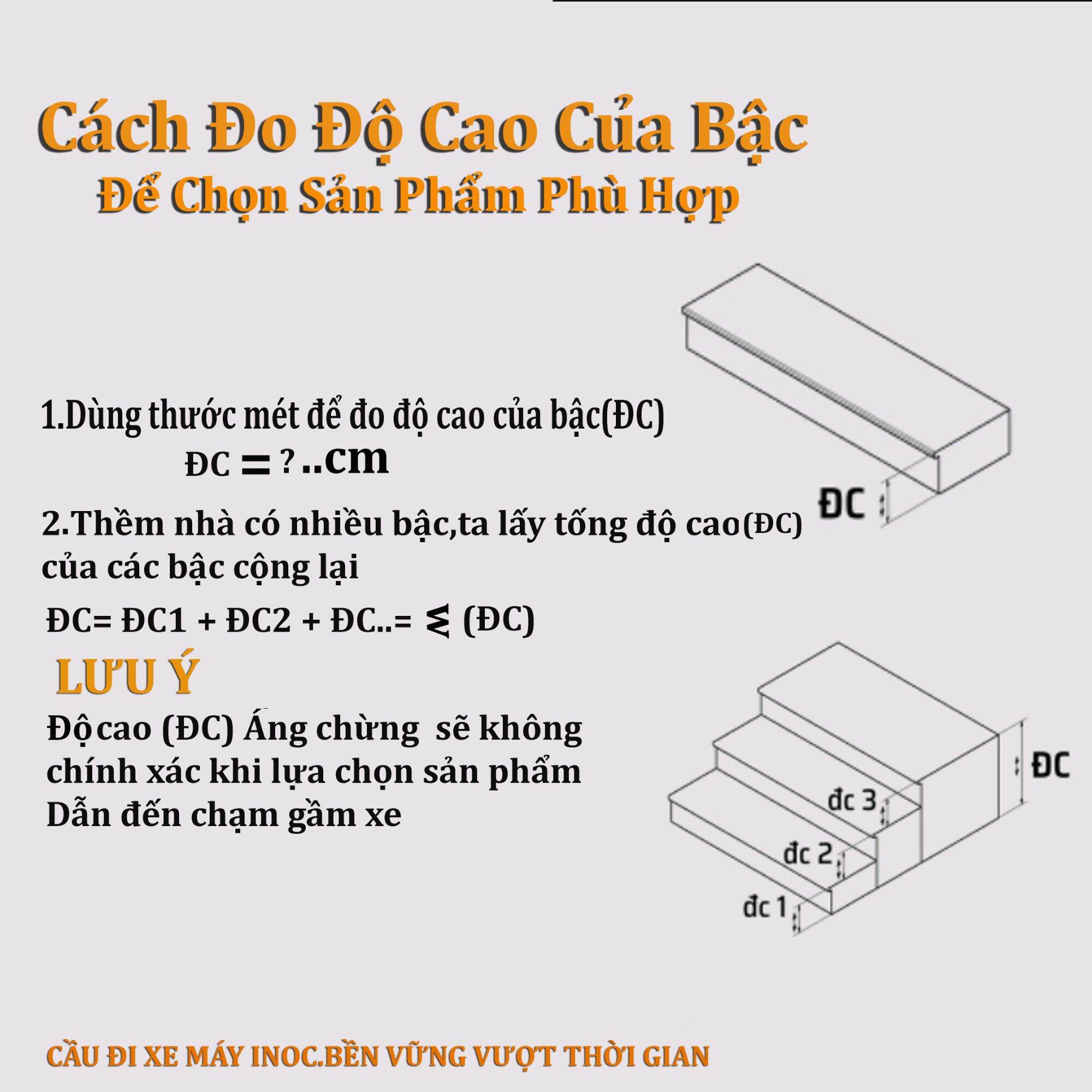 Thang dắt xe máy inox . KT 145 x 45cm ( bảo hành 12 tháng )