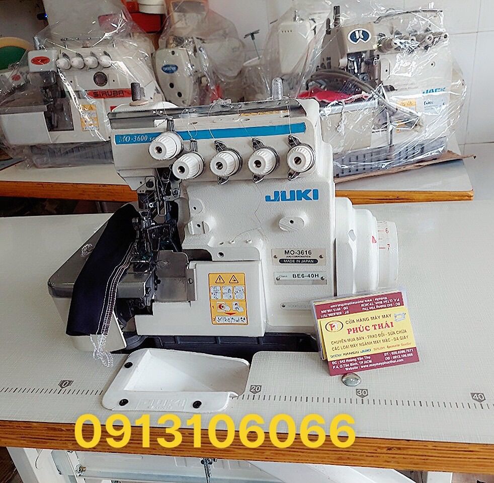 Máy vắt sổ juki mo-3616 ,3kim6chỉ ,mới 90%/ giá cả bộ 6tr500