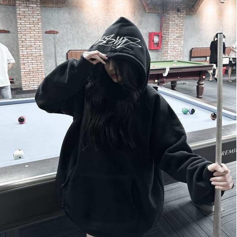Áo khoác hoodie form rộng nam nữ chất nỉ ngoại dày dặn THÊU CHỮ, áo khoác hoodie nỉ ngoại chất nỉ ngoại
