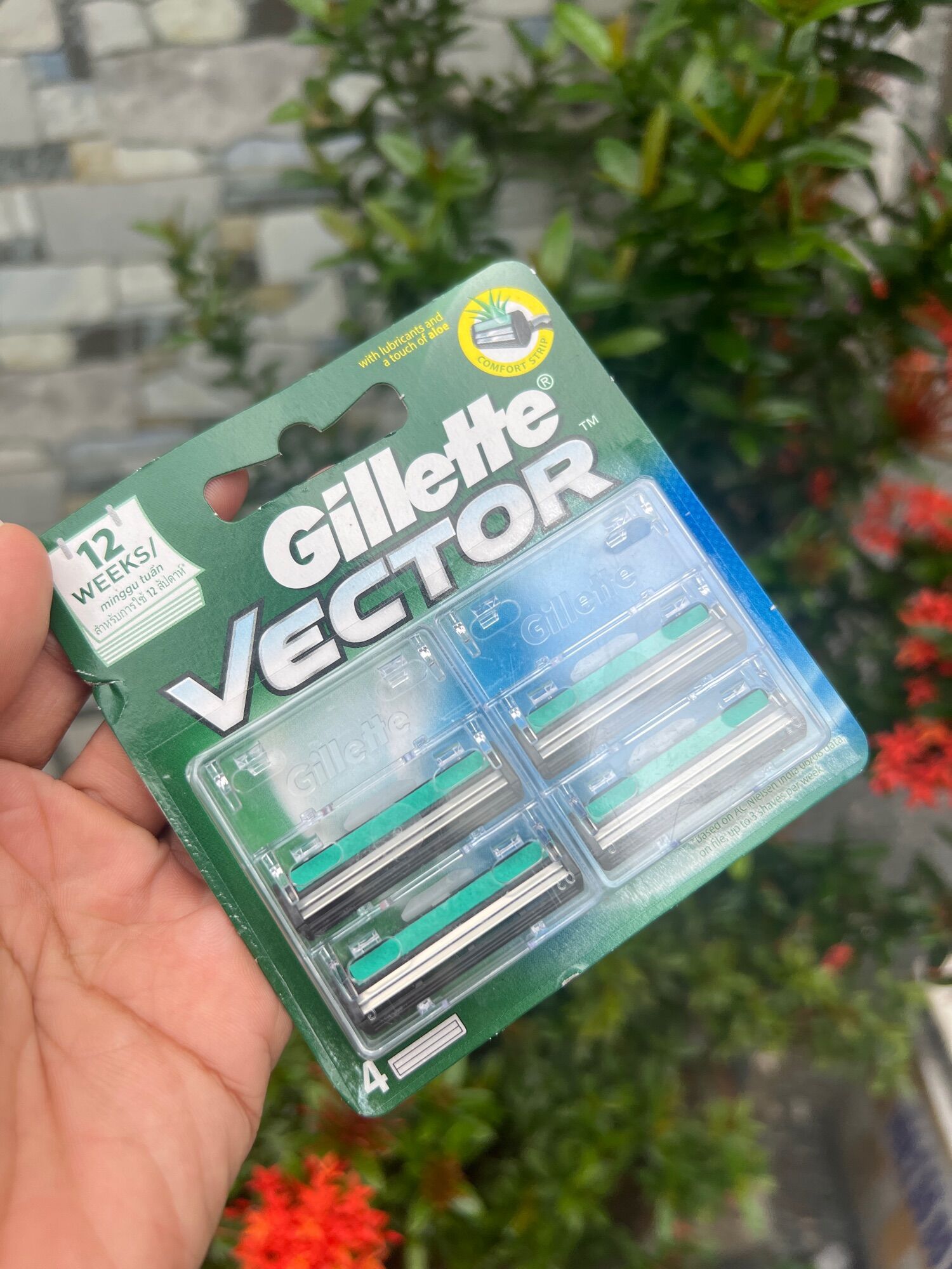 Lưỡi dao cạo gillette vector 4 lưỡi.