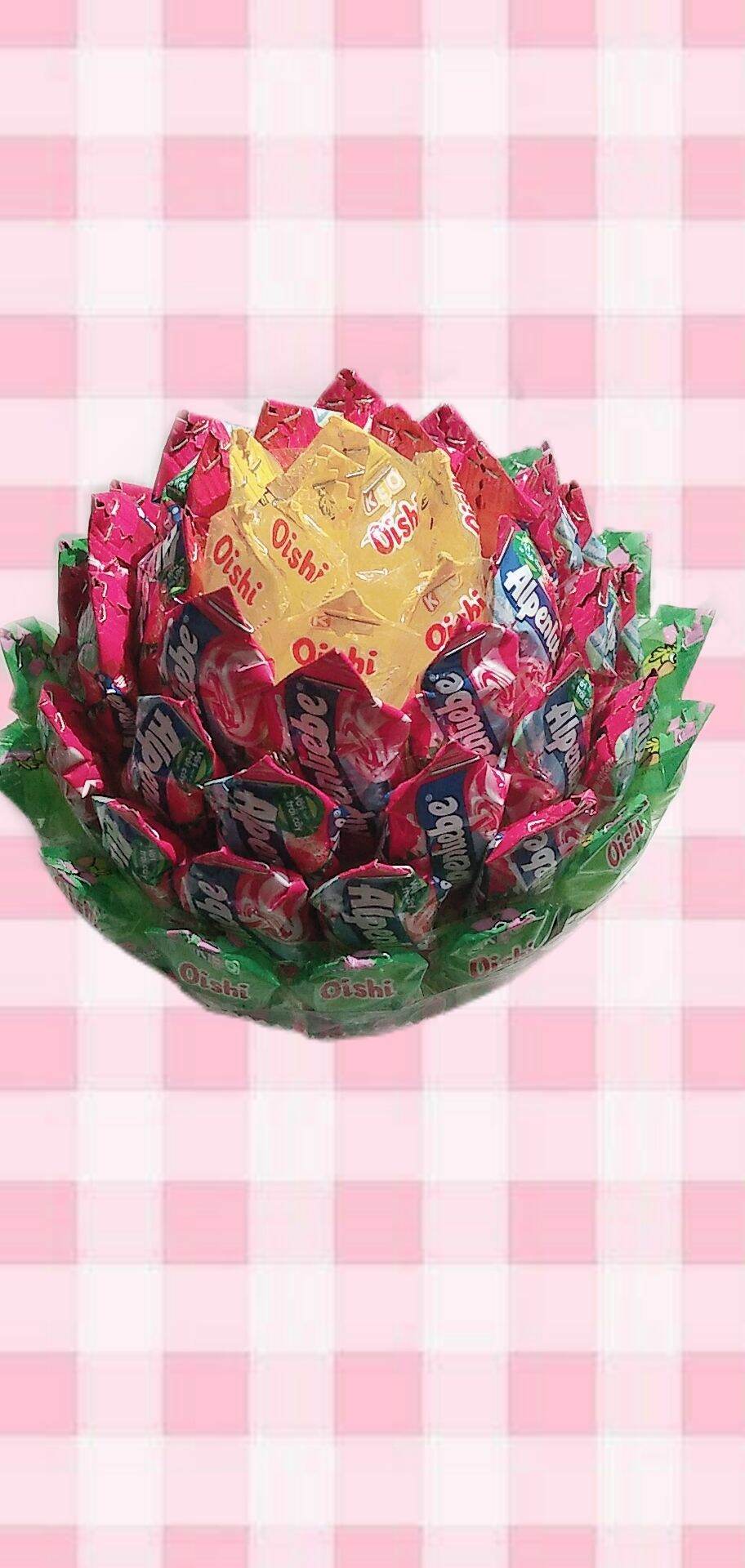 [HCM]ĐÀI SENTRÁI DỨA BÀY BAN THỜ LÀM TỪ KẸO OISHI ĐẸP ĐỘC ĐÁO