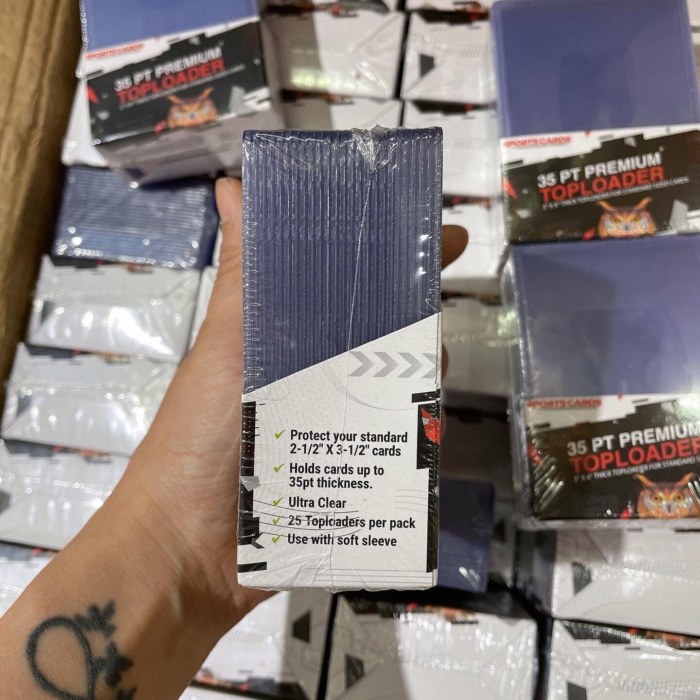 Toploader có SEAL đựng card 25 chiếc kích thước A7 7.6x10.1cm
