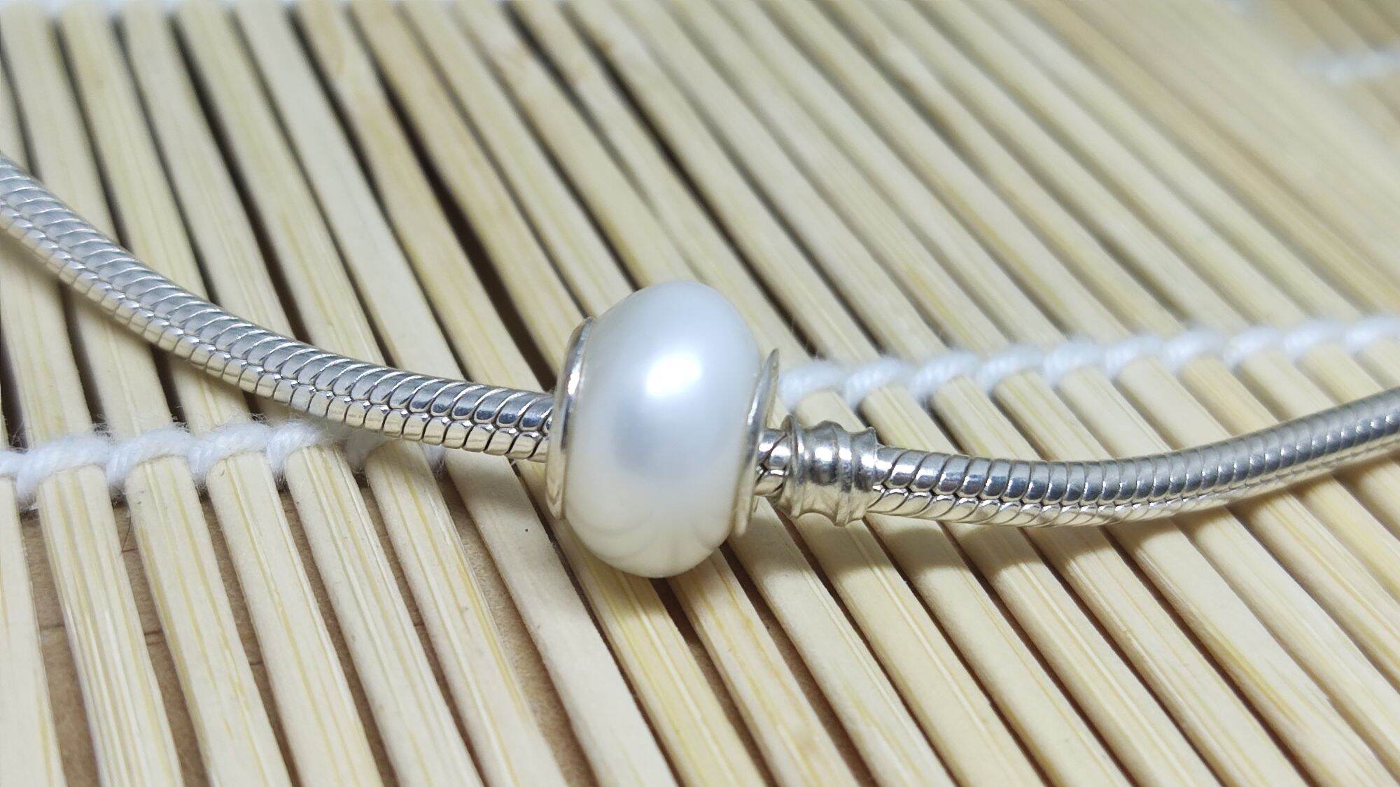 GauBee Charm bạc 925 hạt ngọc trai xỏ charm