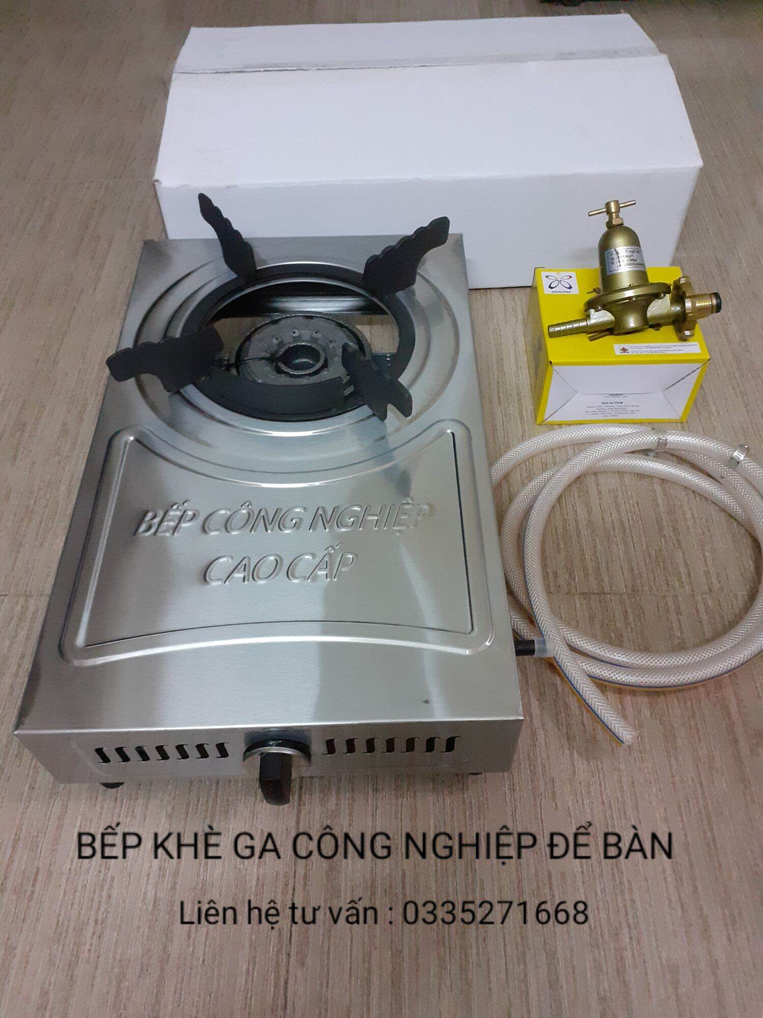 BẾP GA CÔNG NGHIỆP ĐỂ BÀN + VAN DÂU