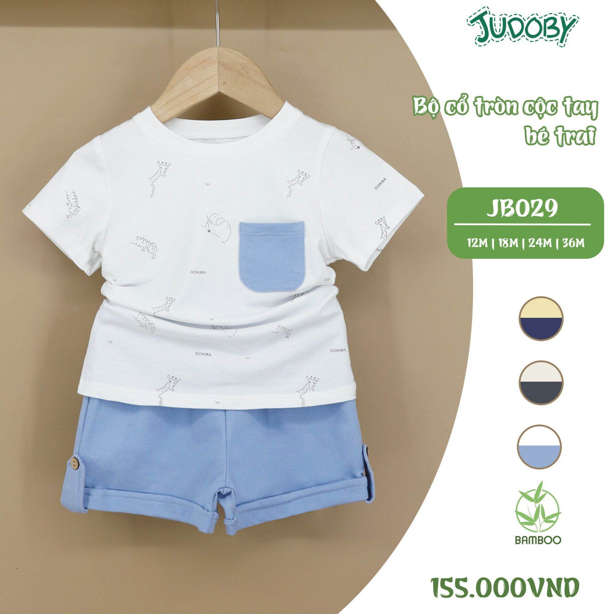 Bộ cộc tay cài vai dokma, judoby chất modal, bamboo jb029, jb370