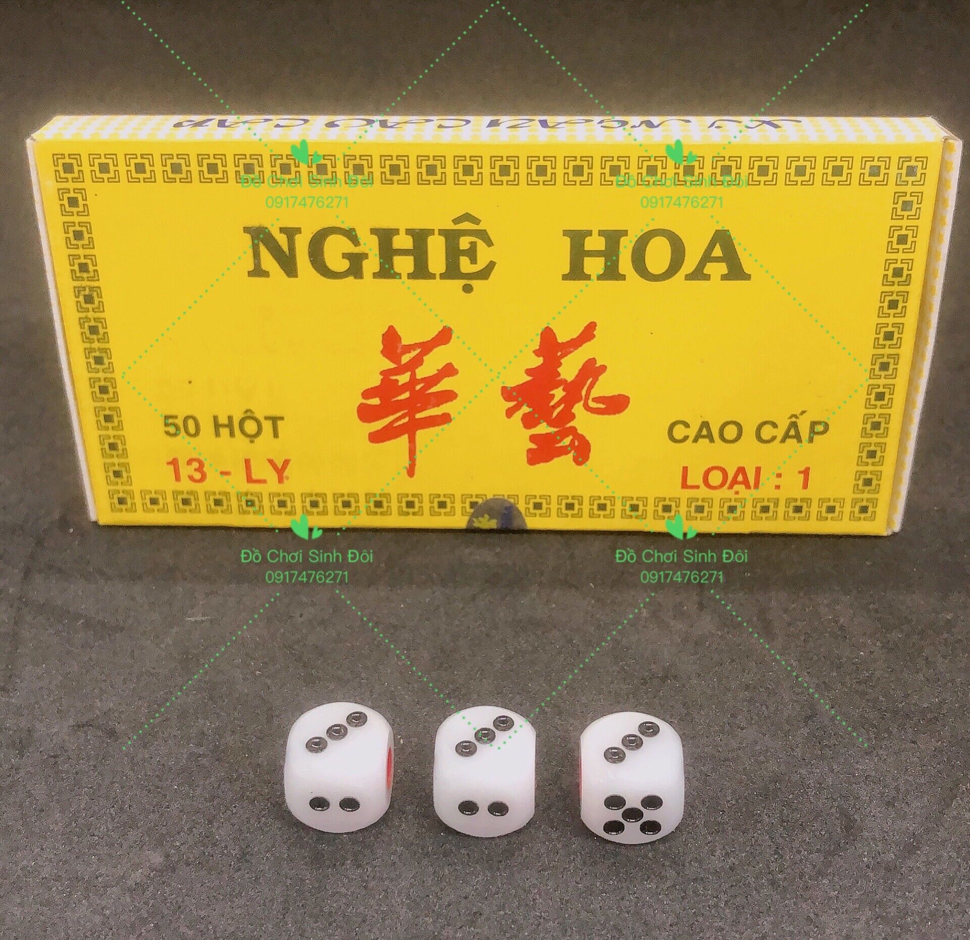 Xí ngầu 6 viên -  12ly+13ly