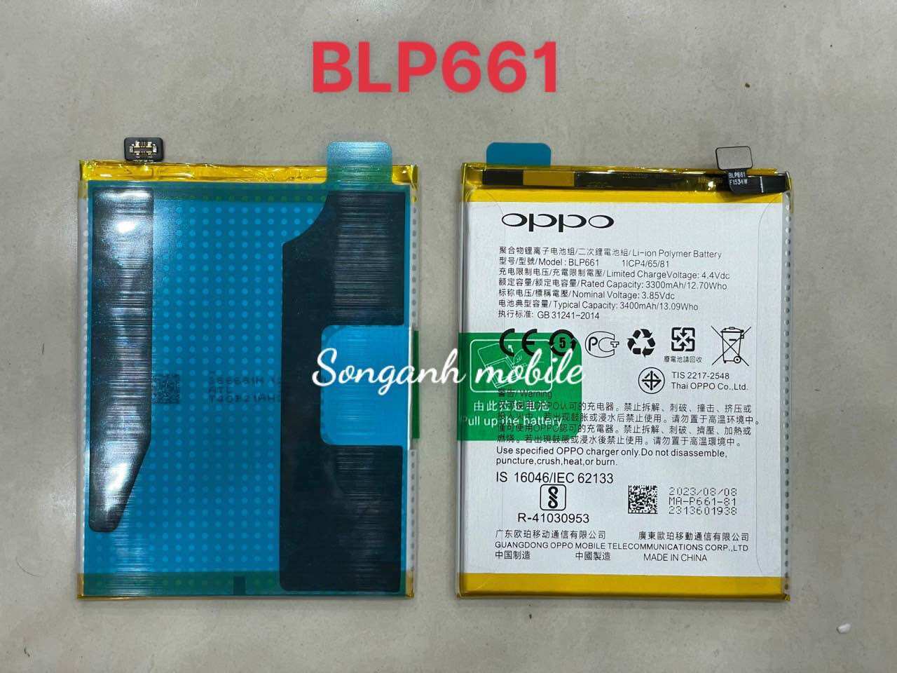 Pin zin oppo blp661 dùng cho f7 dung lượng 3400mah