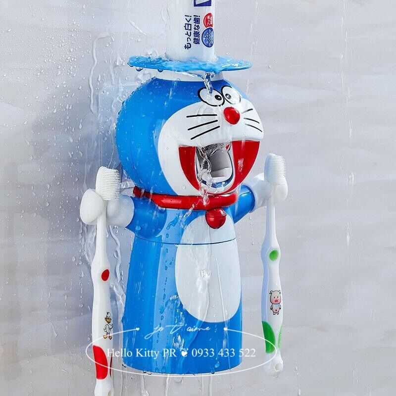 [Freeship MAX] Dụng cụ nhả kem tự động kèm ly Doremon Doraemon HELLOKITTY PR