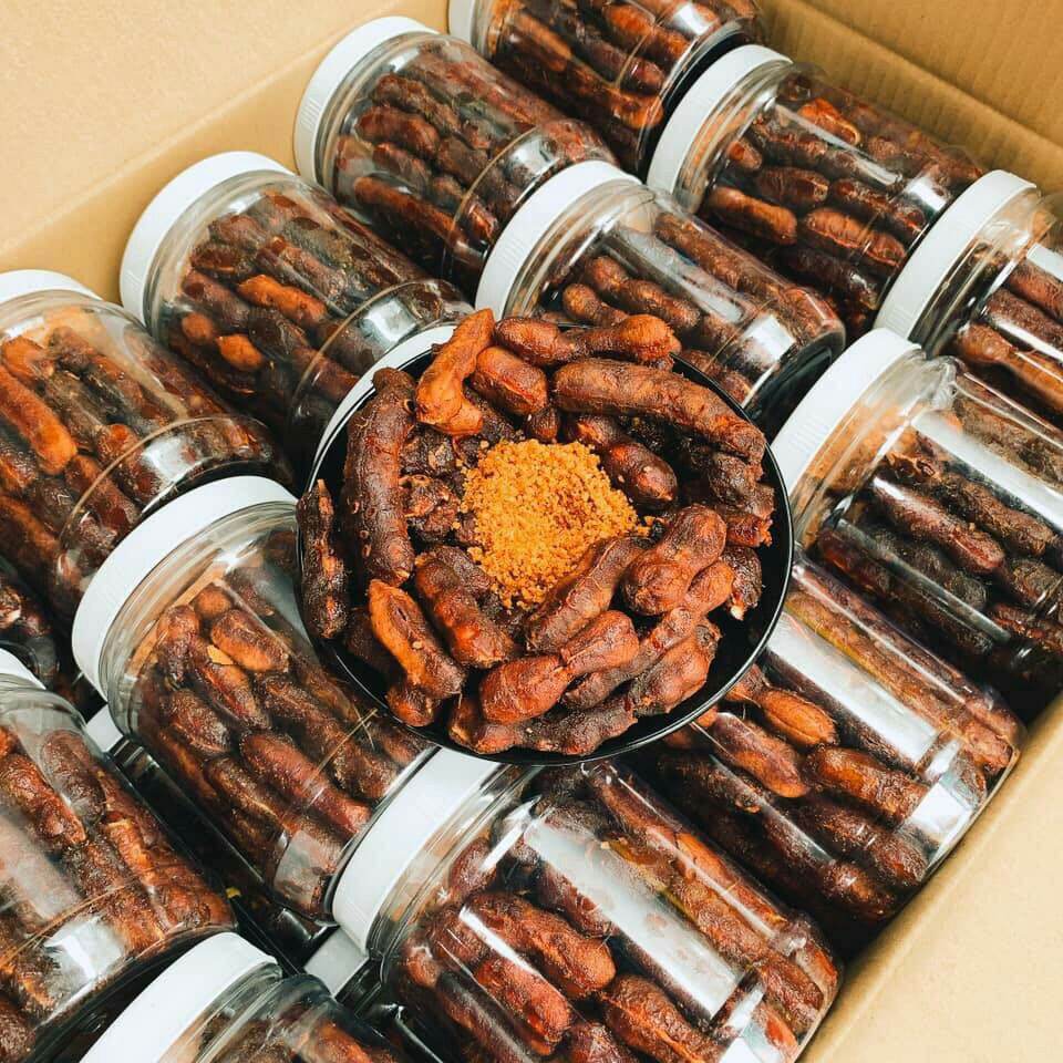 Combo 10 hũ Me lào một nắng muối tôm 500g