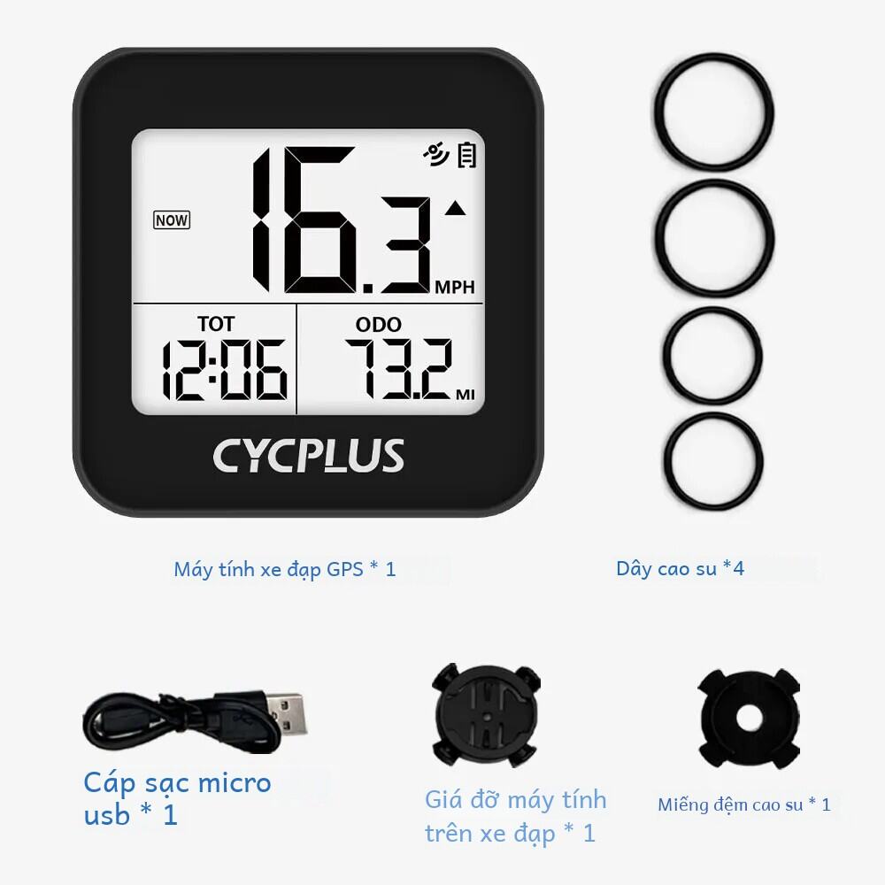 CYCPLUS G1 Xe Đạp Không Dây Máy Tính GPS Đồng Hồ Tốc Độ Xe Đạp Chống Nước Đồng Hồ Đo Đường - Phụ Kiệ