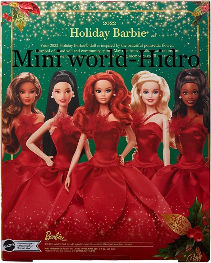 Búp bê Barbie Signature 2022 Holiday Doll Collectible Series kì nghỉ giáng sinh noel.