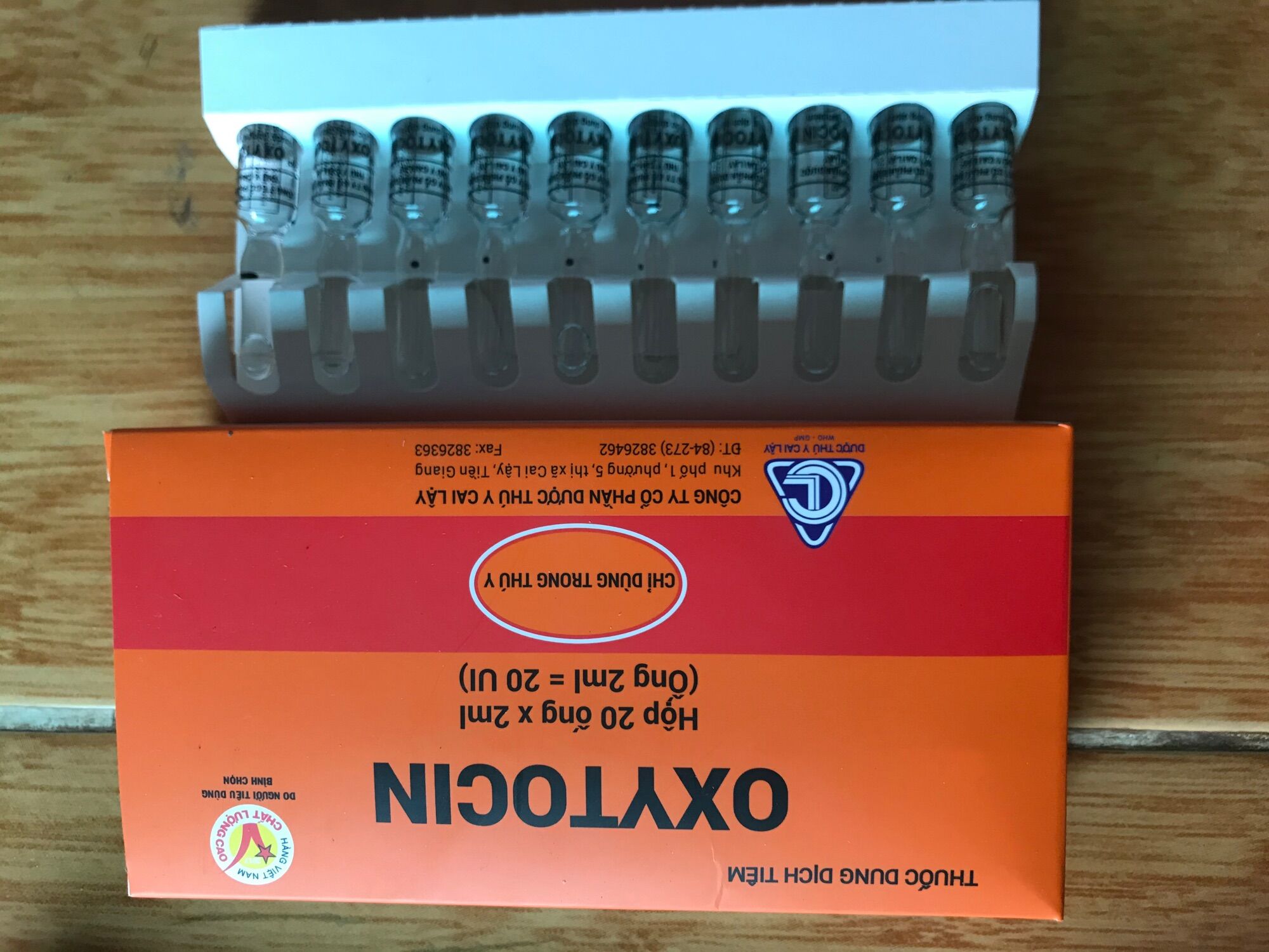 Freeship thuoc thu y OXTOCIN hop 20 ong