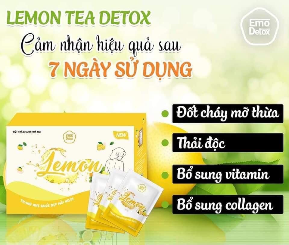 ⚡️Mua Sỉ Combo 3 Hộp detox Emoslim vị Chanh 🍋 Tặng chai 100ml