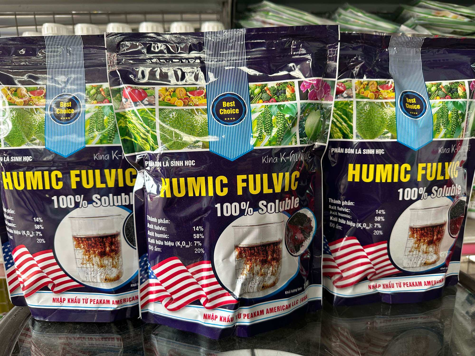 Humic Fulvic 1kg - Nhập mĩ Phân bón lá