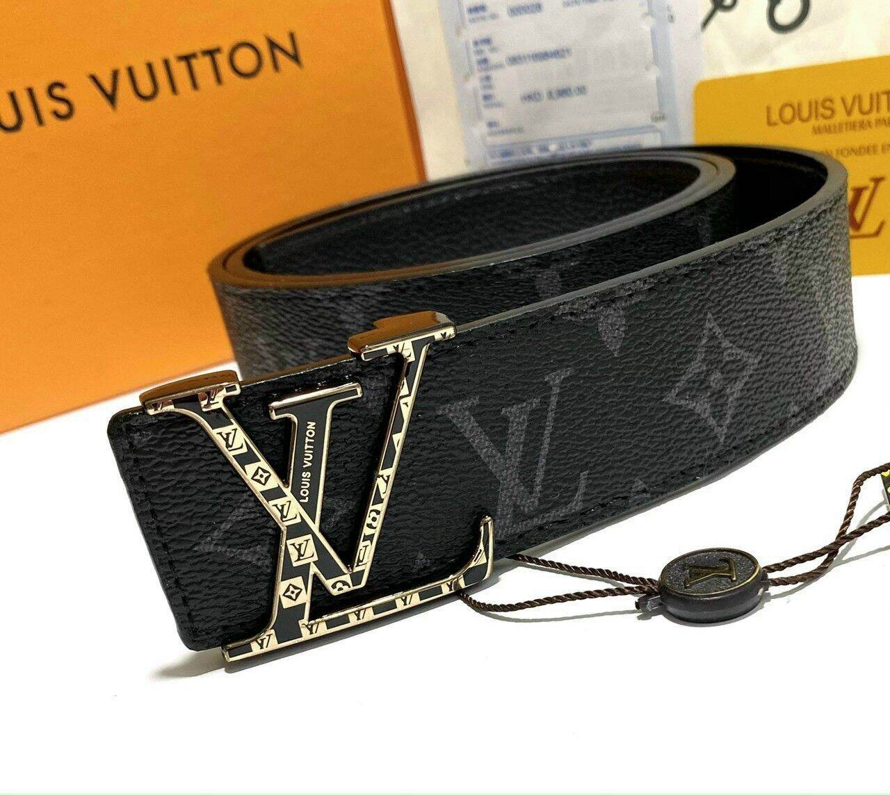 Thắt lưng nam lv, dây nịt nam lv hàng đẹp tặng hộp thẻ đầy đủ