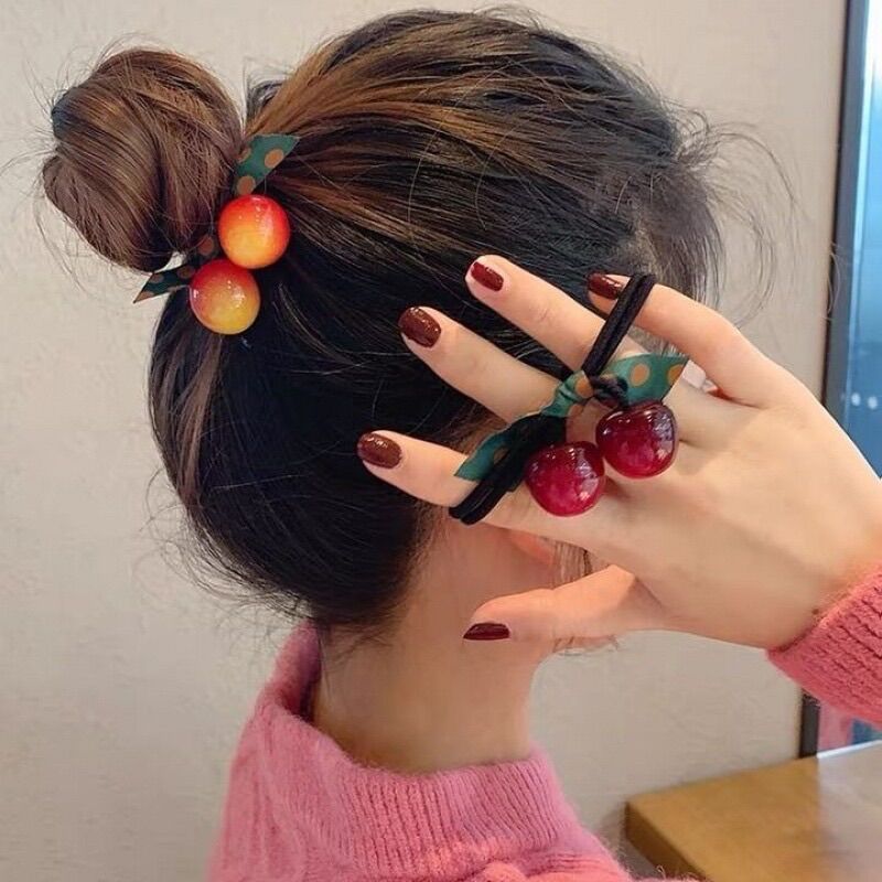 Dây buộc tóc hình trái cherry