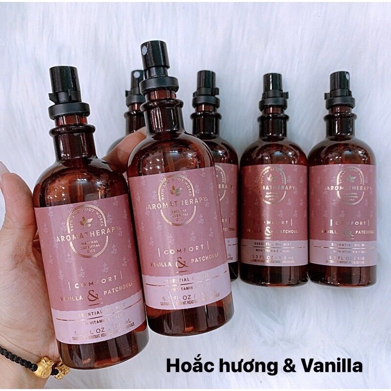 Xịt gối & xịt thơm thư giãn Bath & Body Works Aromatherapy Sleep Vanilla Patchouli 156ml