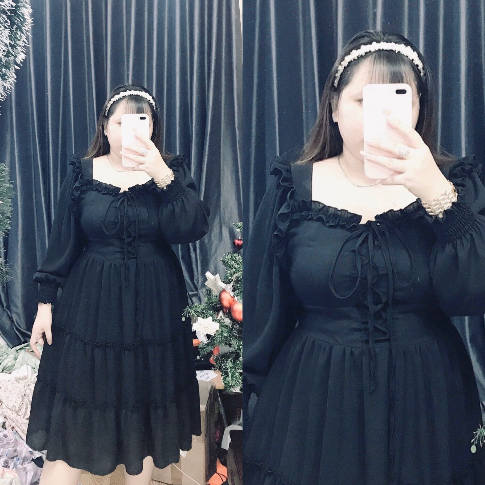 [Bigsize 60-85kg] Đầm đan dây
