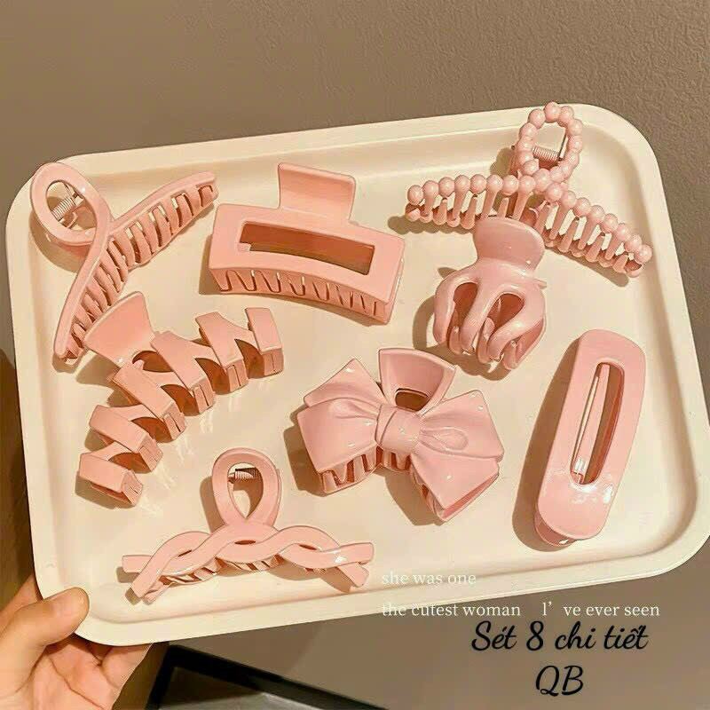 Set 8 kẹp càng cua Hàn Quốc nhiều mẫu, nhiều màu sắc hottrend