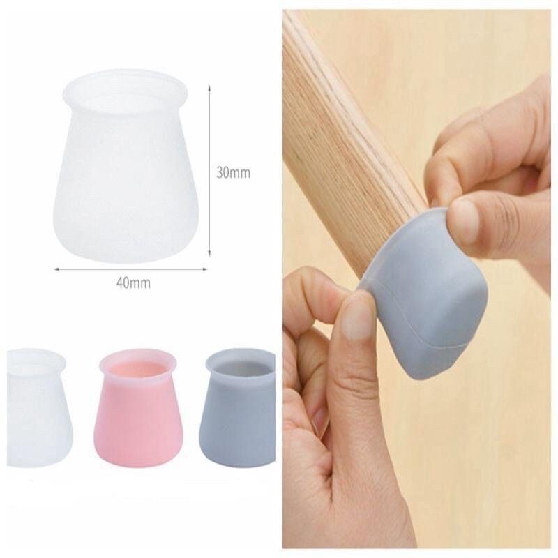 Combo 4 Vỏ Bọc Silicon Chân Bàn Ghế