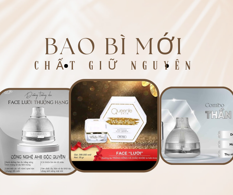 Kem dưỡng da lười thượng hạng queenie skin trắng mịn sau 1 tuần