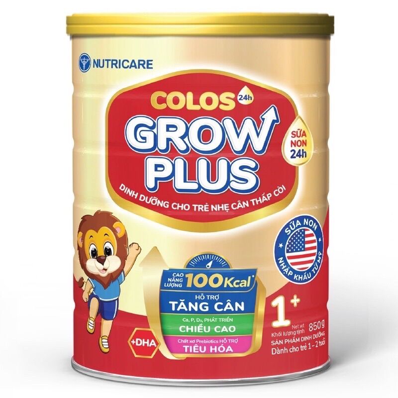 Sữa bột Nutricare Colos growplus 0+ 1+ 2+ 800g