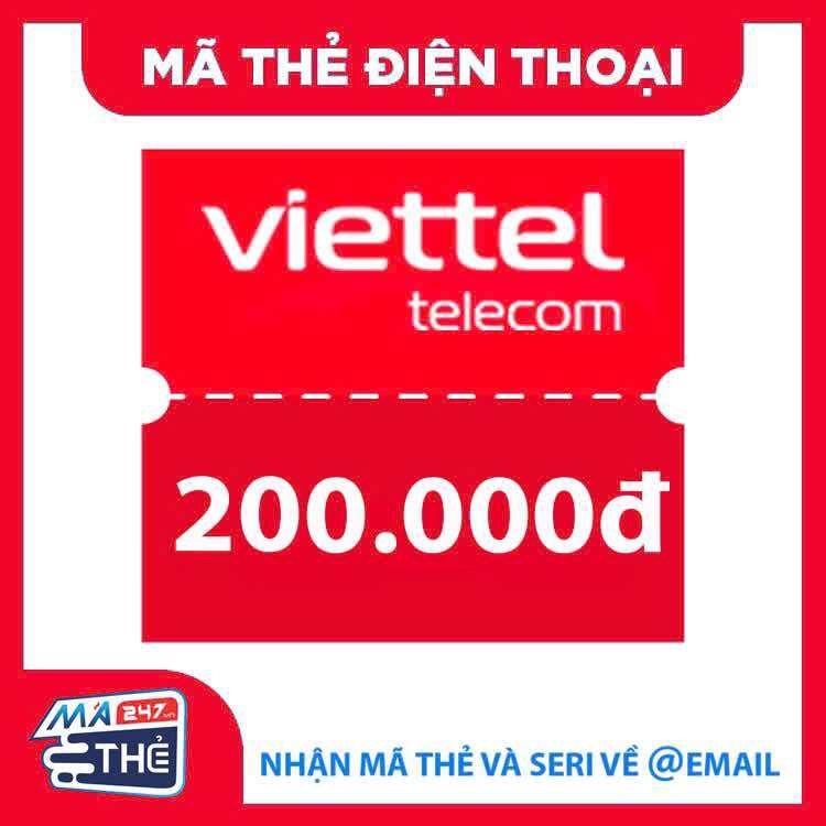 Mã thẻ nạp điện thoại Viettel 200K
