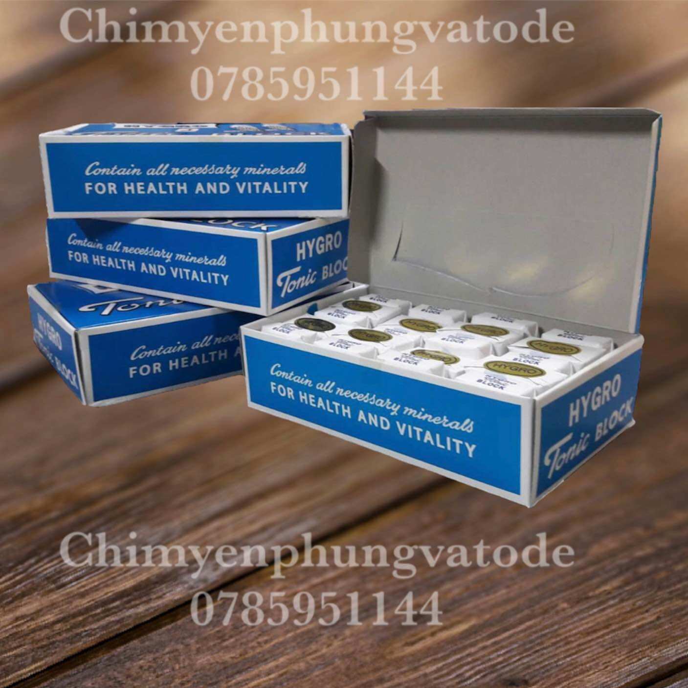 1 hộp khoáng hygro tonic block 40 viên dành cho chim cảnh, vẹt