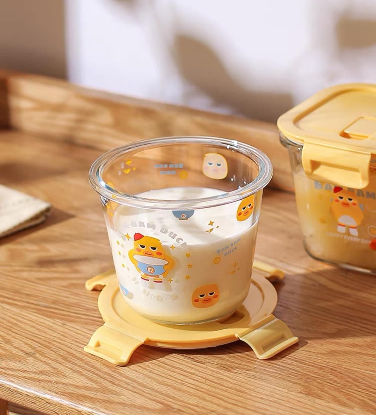Hủ thủy tinh có nắp con vịt vàng