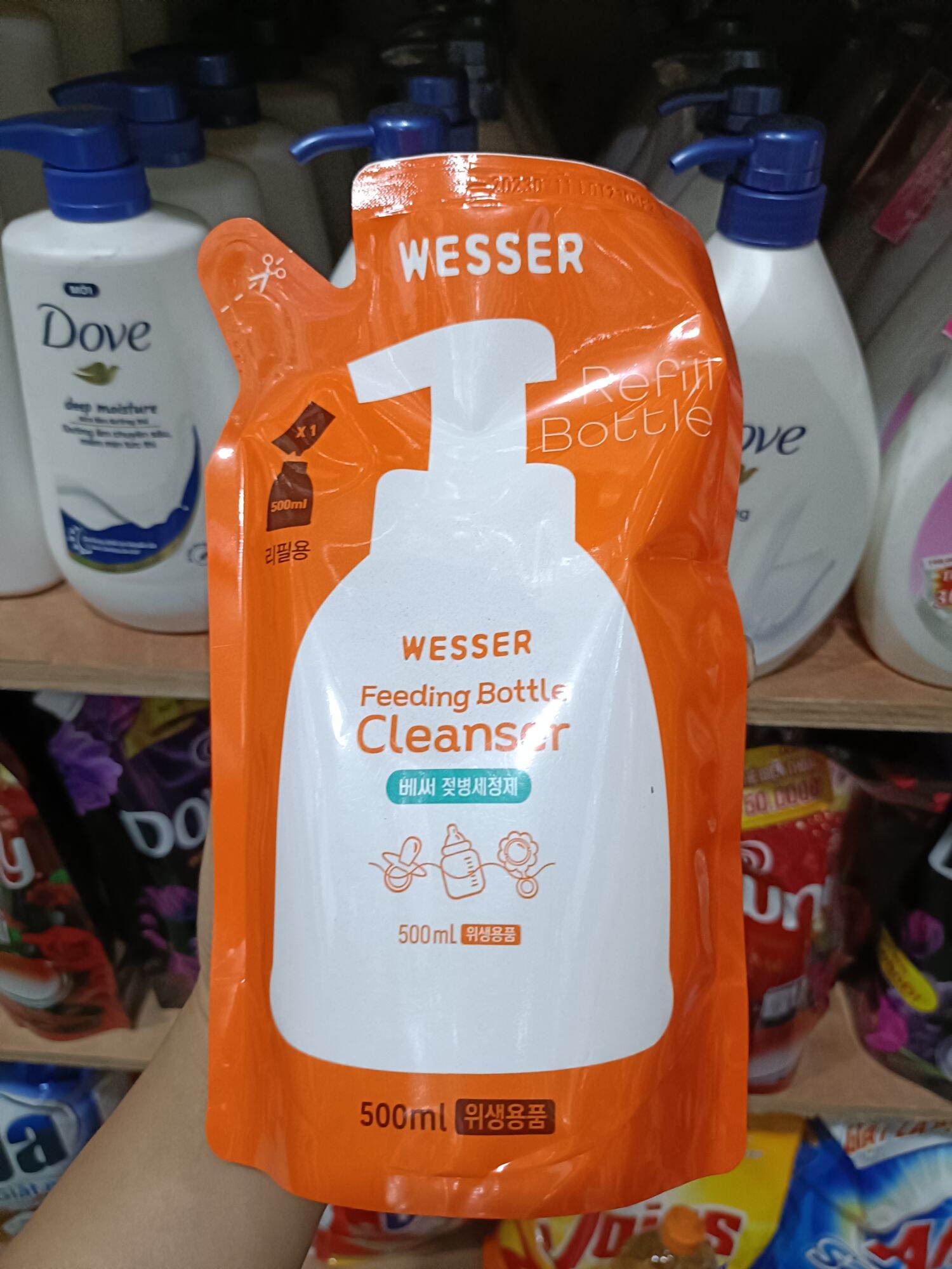 NƯỚC RỬA BÌNH SỮA WESSER 500ml