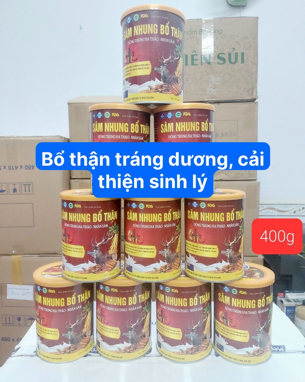 Sữa bột sâm nhung bổ thận đông trùng hạ thảo nhân sâm