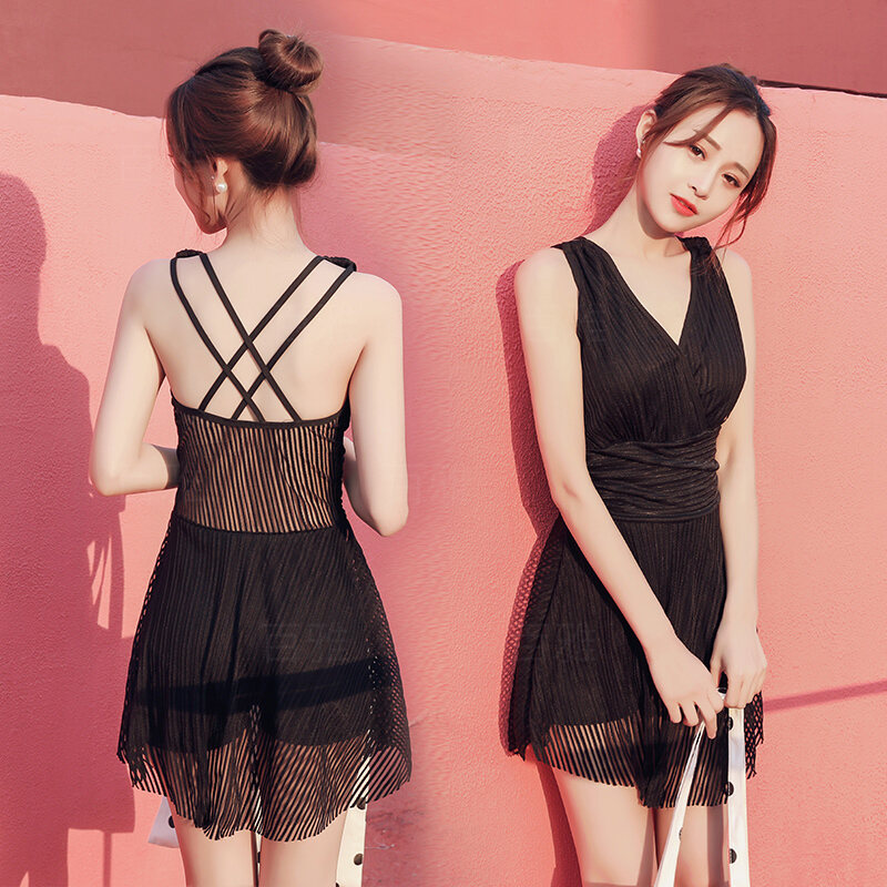 Bảo Thủ Một Mảnh Đồ Bơi Dành Cho Nữ Ren Váy Phong Cách Thon Gọn Kỳ Nghỉ Nhiệt Trên Bãi Biển Gợi Cảm Ve Áo Đồ Bơi Thương Hiệu Baiya