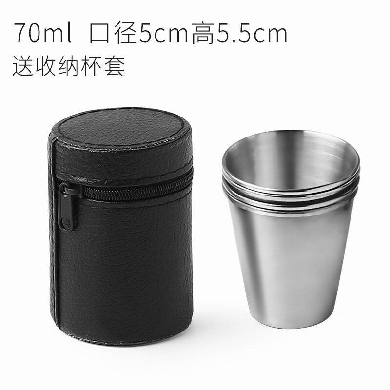 Bộ Ly Rượu Nhỏ Inox Bộ Ly Rượu Cầm Tay 4 Chiếc Mang Theo Bên Mình Cốc Uống Rượu Trắng Mang Theo Ngoà