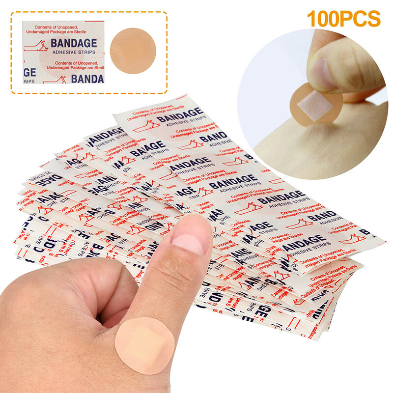 COMBO 100 miếng dán cấy chỉ tròn BANDAGE. Băng keo cá nhân tròn
