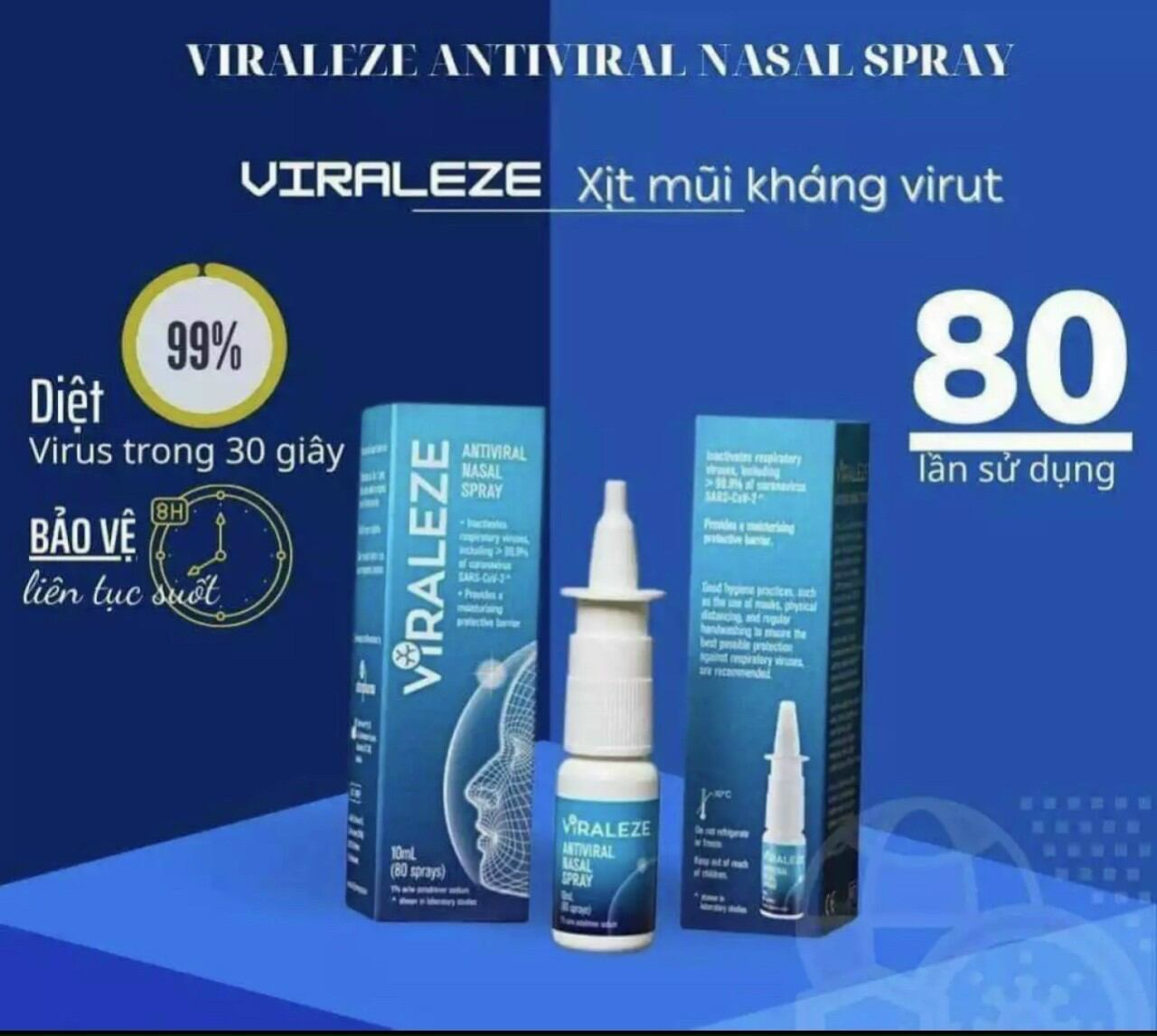 Xịt Mũi Viraleze 1 Hộp 1 Chai 10ml