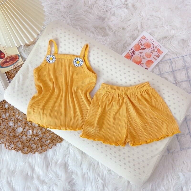 Bộ 2 dây minky mom gân lạnh bé gái