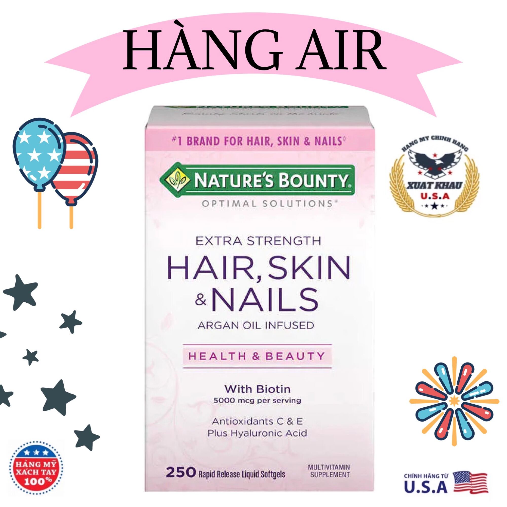 Nature s Bounty Hair, Skin and Nails Gummies 220 viên Kẹo dẻo HSD 11 2022 thumbnail