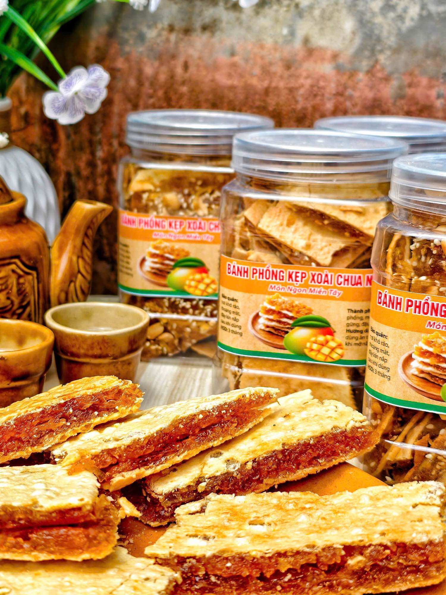 [hủ 400g]BÁNH PHỒNG KẸP XOÀI CHUA NGỌT