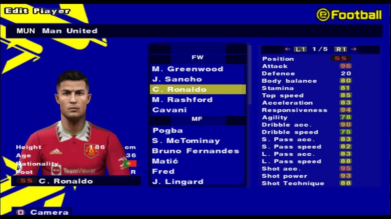 đĩa game ps2 pes 2023 bản tiếng anh