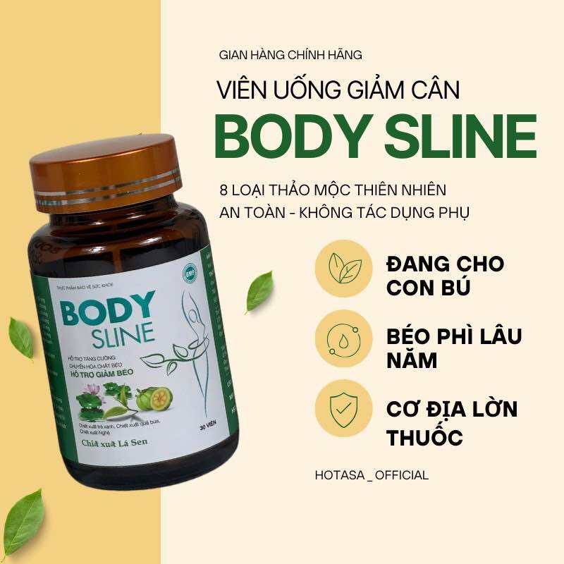 Viên uống giảm cân Body Sline giảm cân nhanh an toàn hiệu quả giảm ngay 8-10kg ngay 1 hộp 30 viên