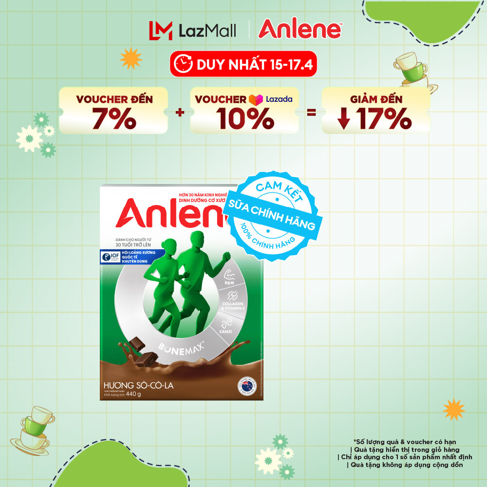 [Voucher giảm đến 26%]Sữa Bột Anlene Hương Vani 440G