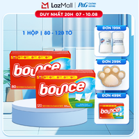 Giấy Làm Mềm Vải BOUNCE Nhập Khẩu Mỹ Thơm Quần Áo Hương Outdoor Fresh Hộp 120 Tờ/ 80 Tờ